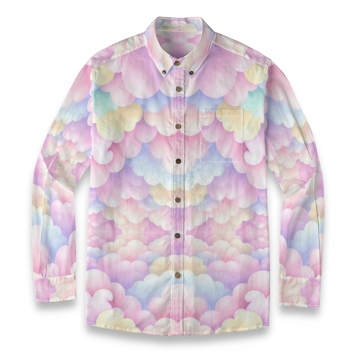 Men's Casual Lapel Long Sleeve Shirt|125GSM Cotton