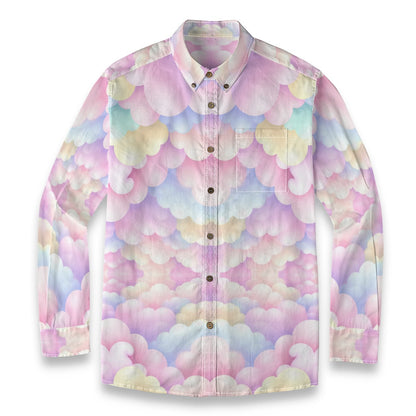 Men's Casual Lapel Long Sleeve Shirt|125GSM Cotton