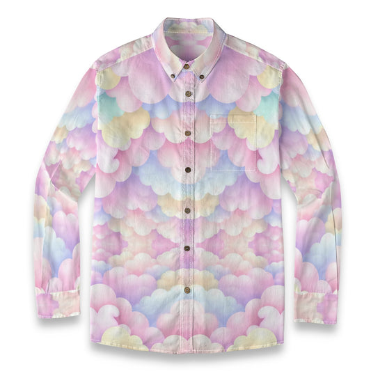 Men's Casual Lapel Long Sleeve Shirt|125GSM Cotton