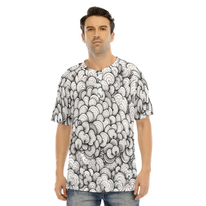 Men's Raglan Sleeve T-shirt With Button Closure