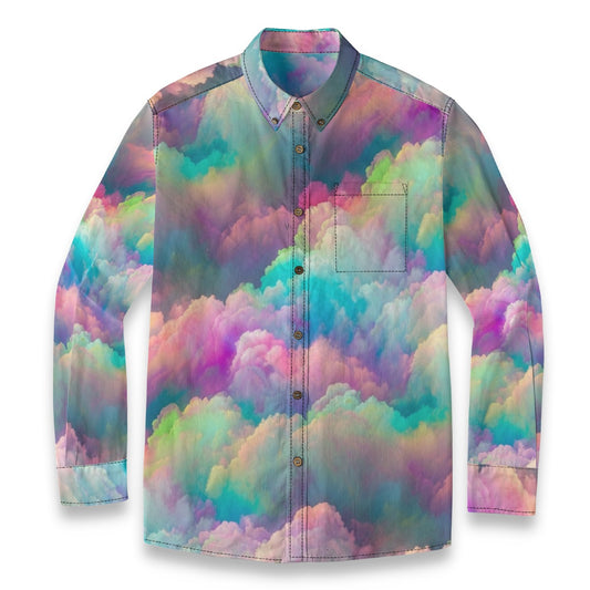 Men's Casual Lapel Long Sleeve Shirt|125GSM Cotton