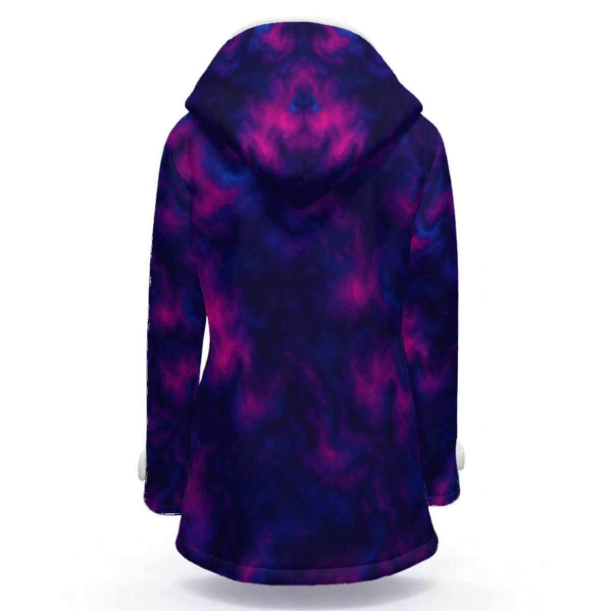 Women's Hooded Double-Breasted Winter Coat With Fleece