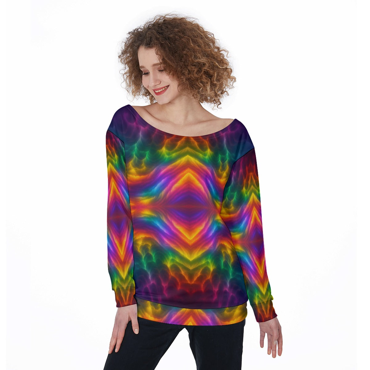 Women's Off-Shoulder Sweatshirt