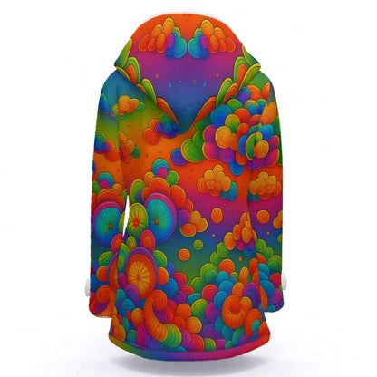 Women's Hooded Double-Breasted Winter Coat With Fleece