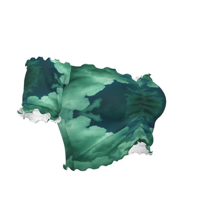 Women's One-shoulder Off-the-navel Short Sleeve T-shirt