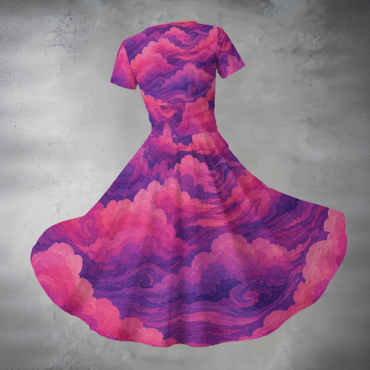 Women's Short Sleeve V Neck Midi Dress by O’Nimbus – view 2