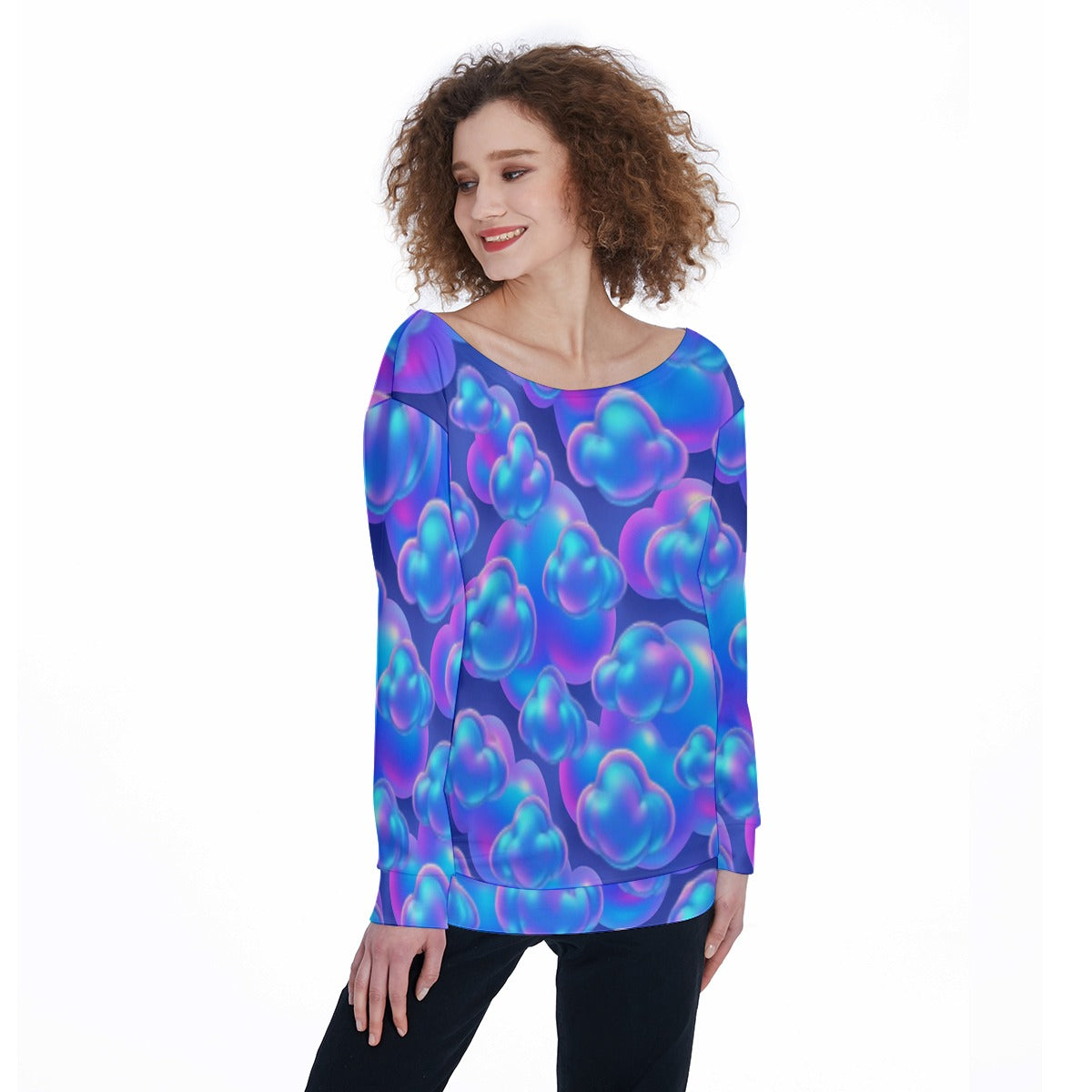 Women's Off-Shoulder Sweatshirt
