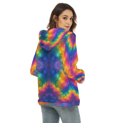 Women's Borg Fleece Hoodie With Half Zip