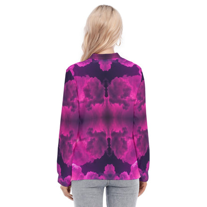 Women's Long Sleeve Blouse With Button Closure