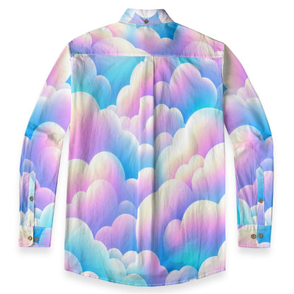 Men's Casual Lapel Long Sleeve Shirt|125GSM Cotton