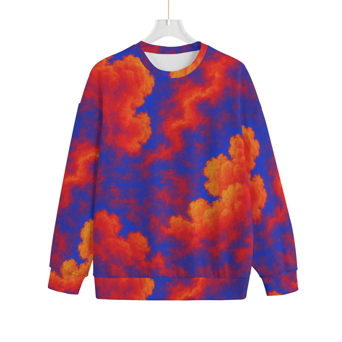Unisex Drop-shoulder Knitted Fleece Sweater - view 1