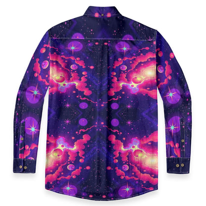 Men's Casual Lapel Long Sleeve Shirt|125GSM Cotton