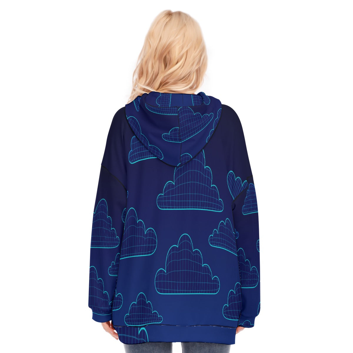 Women's Long Hoodie With Zipper Closure