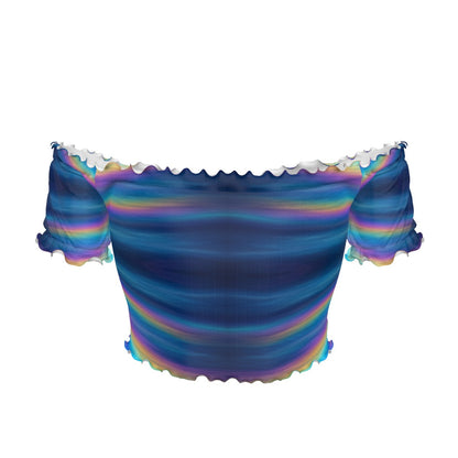 Women's One-shoulder Off-the-navel Short Sleeve T-shirt