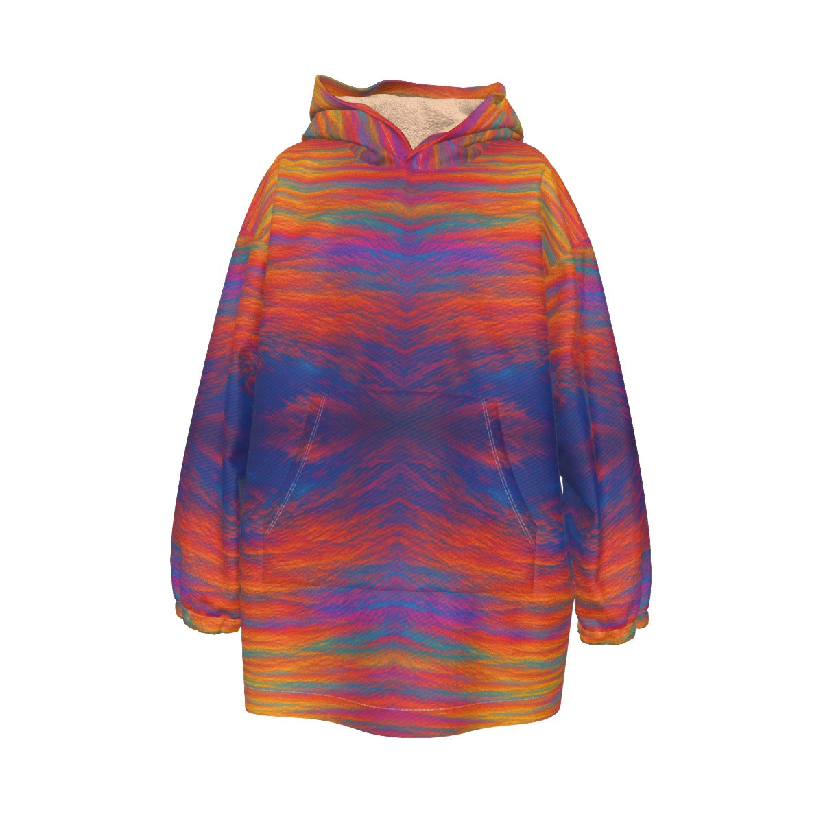 Unisex Kid's Sherpa Fleece Hoodie Blanket