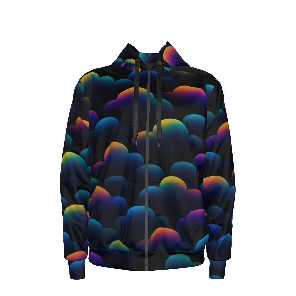 Unisex Zipper Hoodie With Black Lining