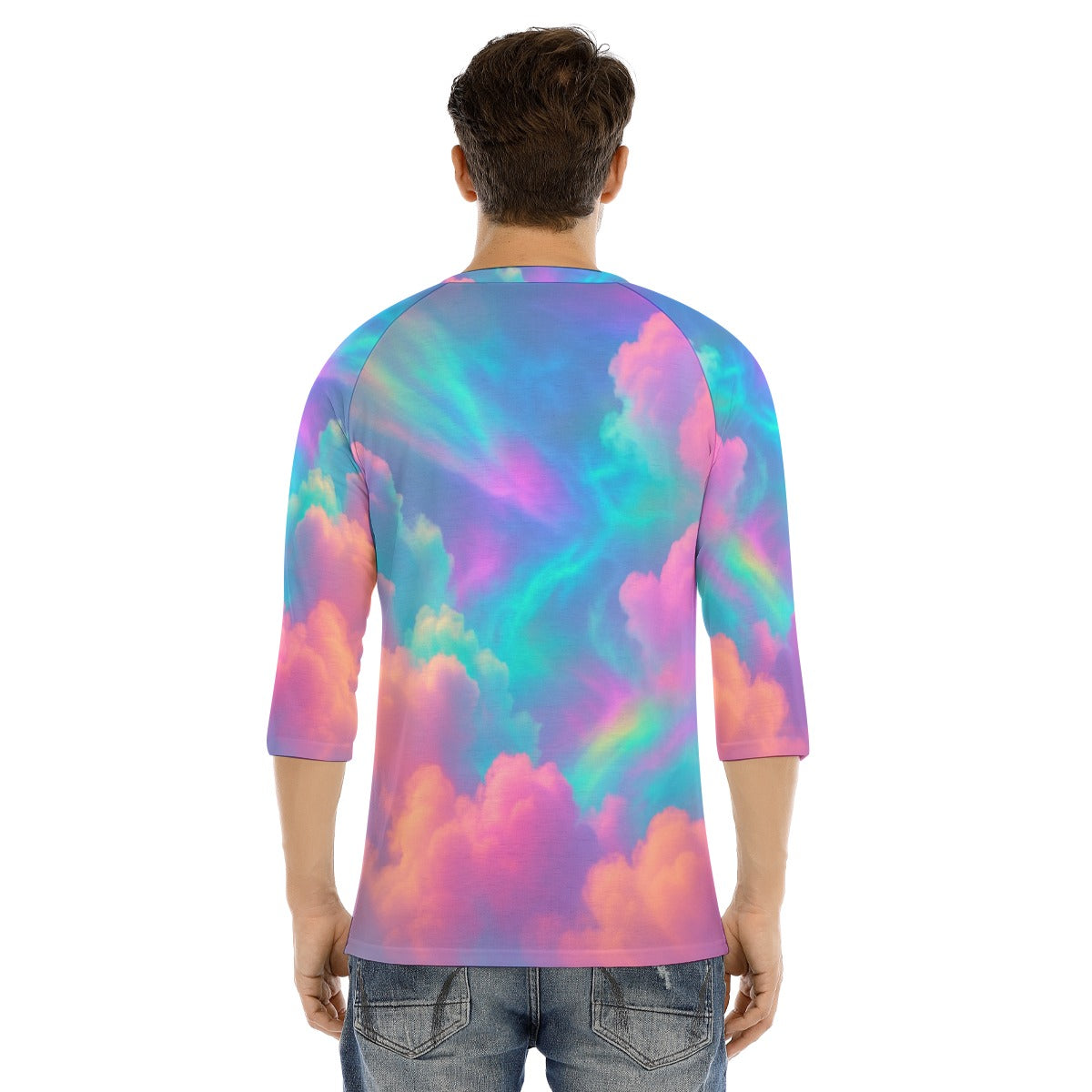Men's Bracelet Sleeve T-shirt With Button Closure - view 4