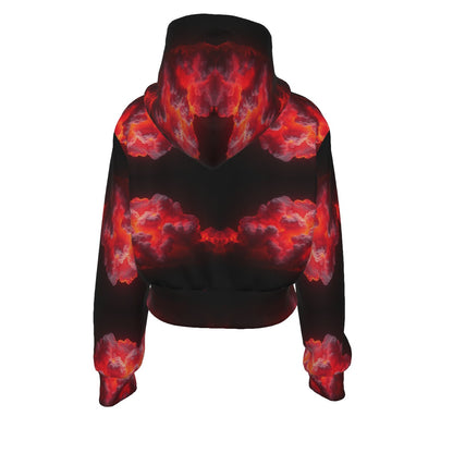Women's Crop Top Hoodie With Zipper Closure