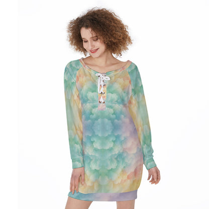 Women's Lace-Up Sweatshirt