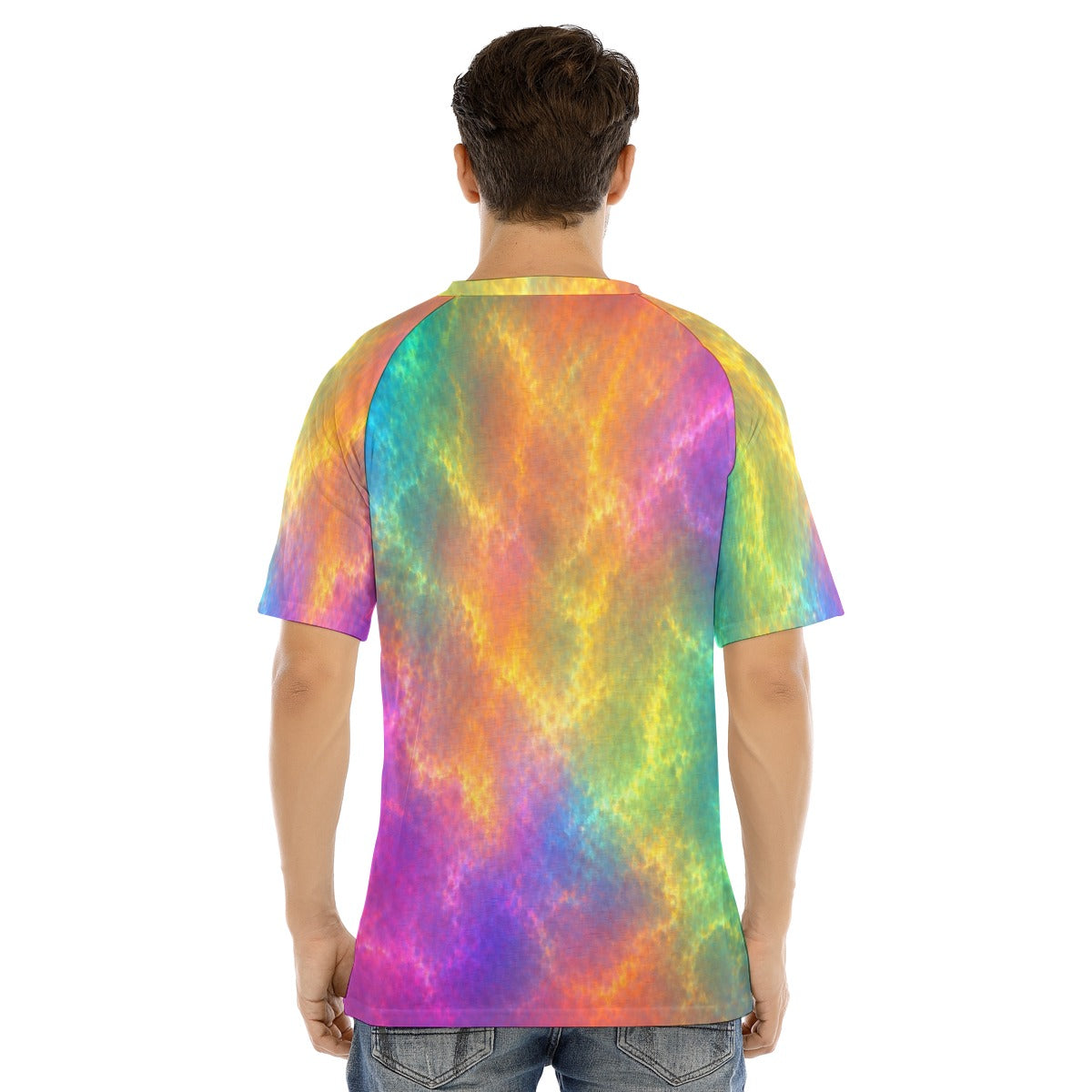 Men's Raglan Sleeve T-shirt With Button Closure