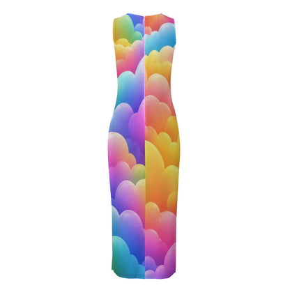 Women's Beach Perspective Chiffon Sleeveless Dress