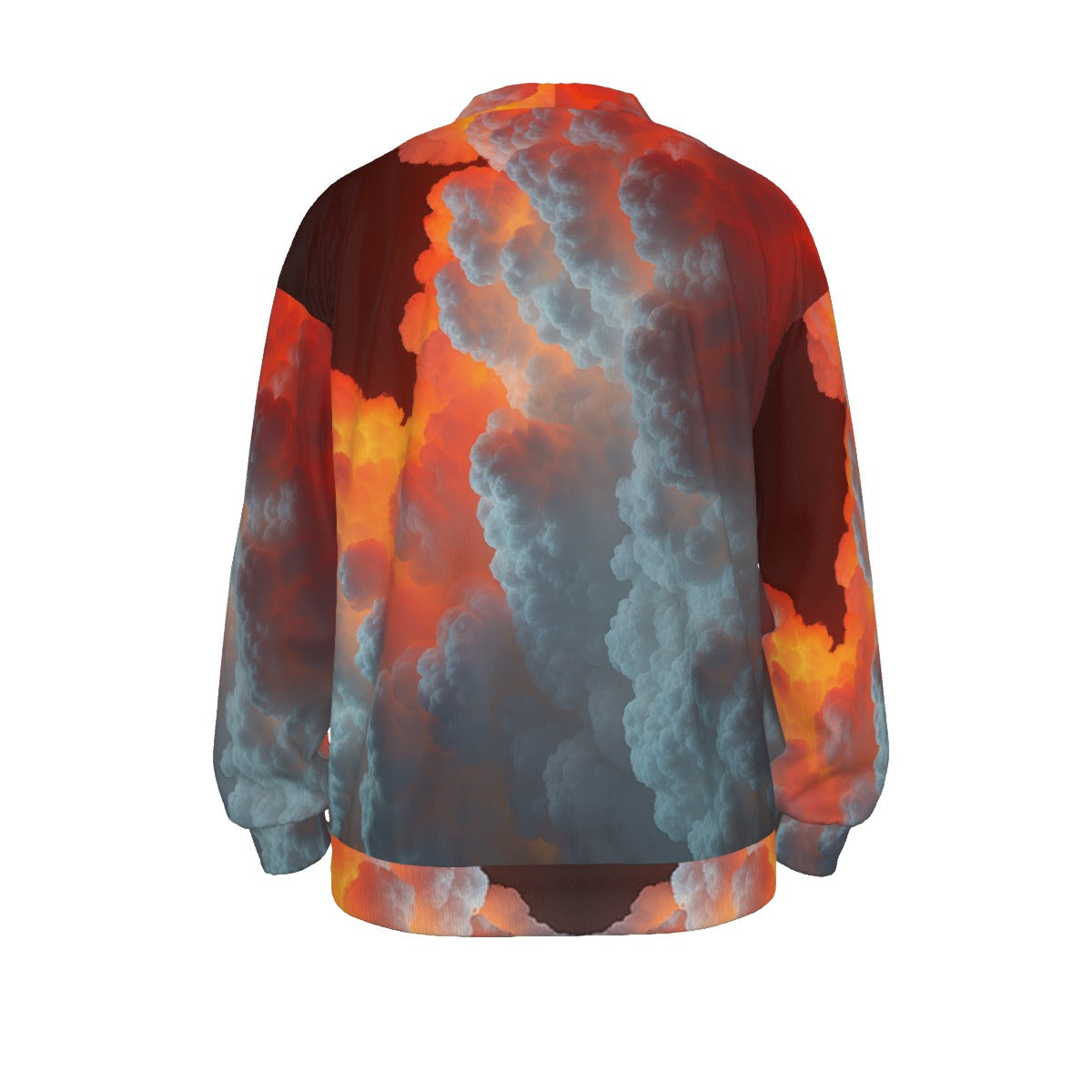 Unisex V-neck Knitted Fleece Cardigan With Button Closure