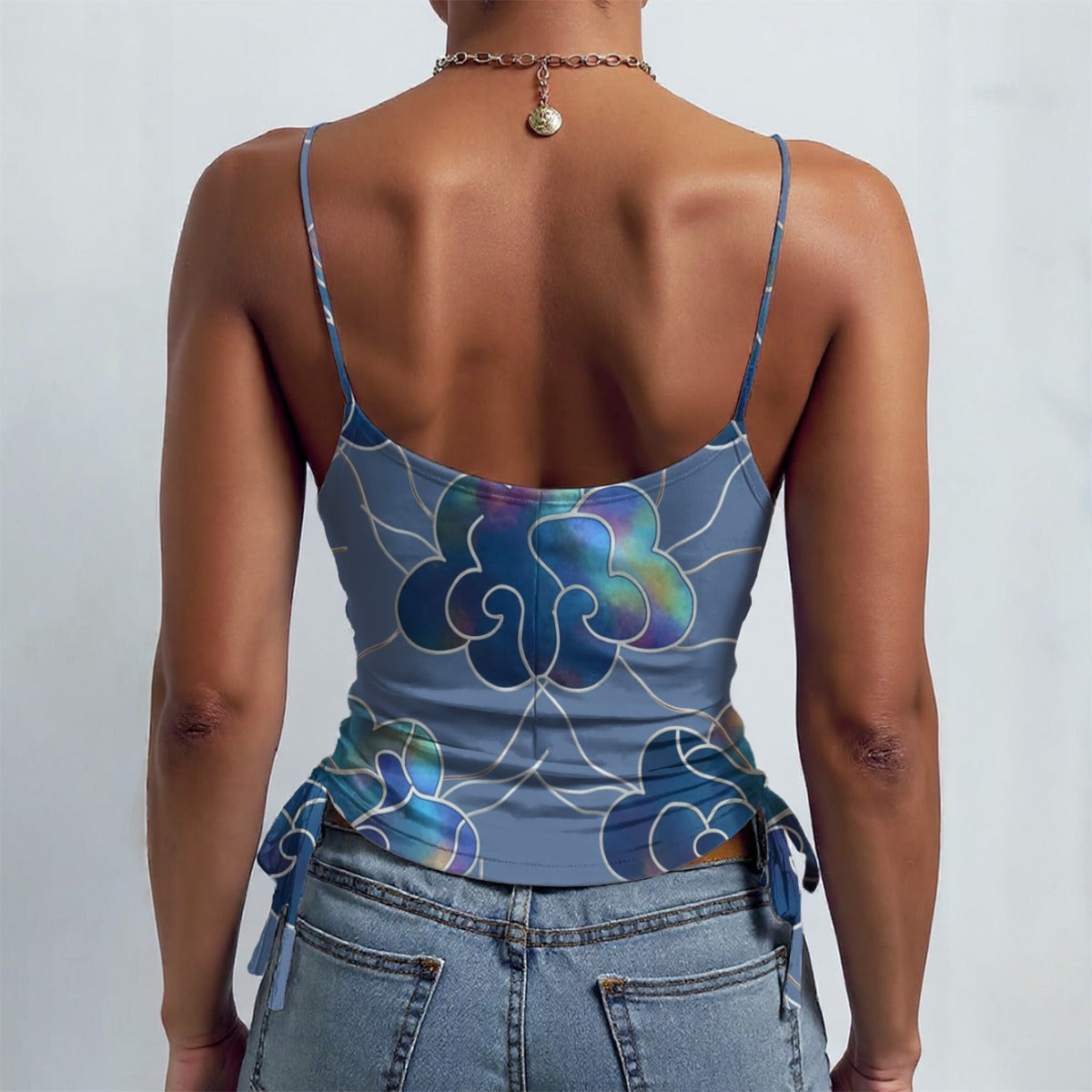 All-over Print Drawstring Camisole