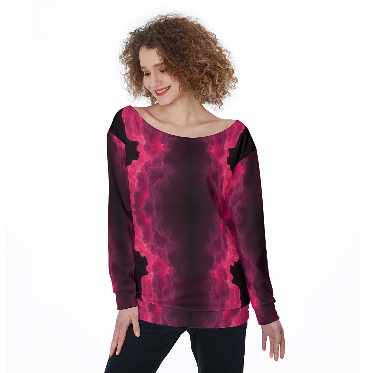 Women's Off-Shoulder Sweatshirt