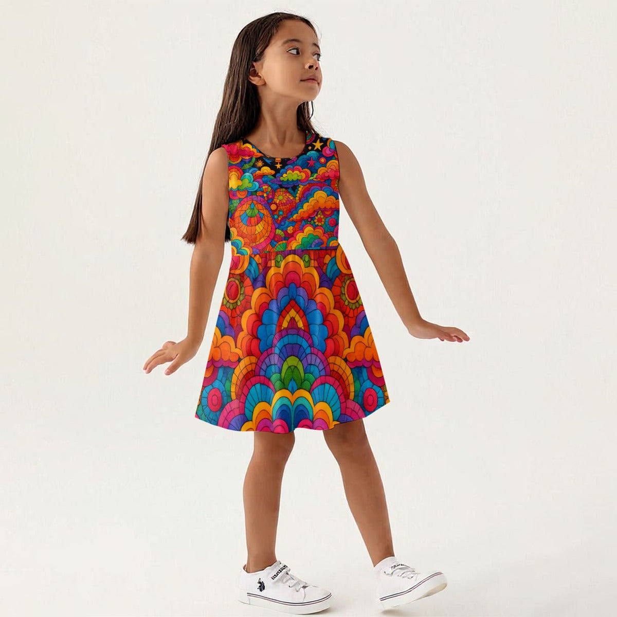 Unisex Girls Sleeveless A-Line Dress