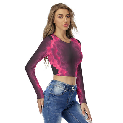 Women's Round Neck Crop Top T-Shirt