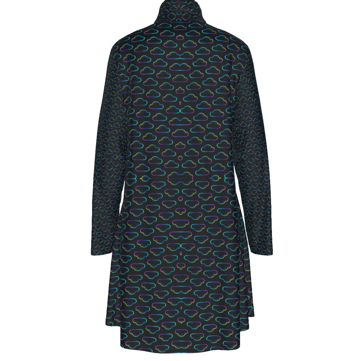 Women's High Neck Dress With Long Sleeve