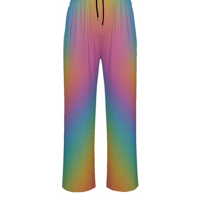 Unisex Knitted Fleece Wide Leg Pants