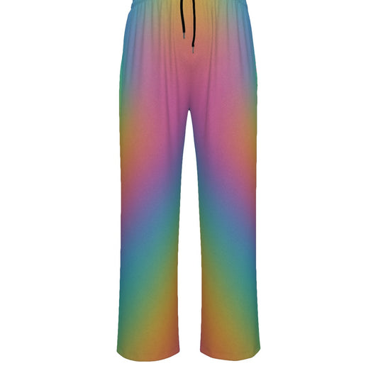 Unisex Knitted Fleece Wide Leg Pants