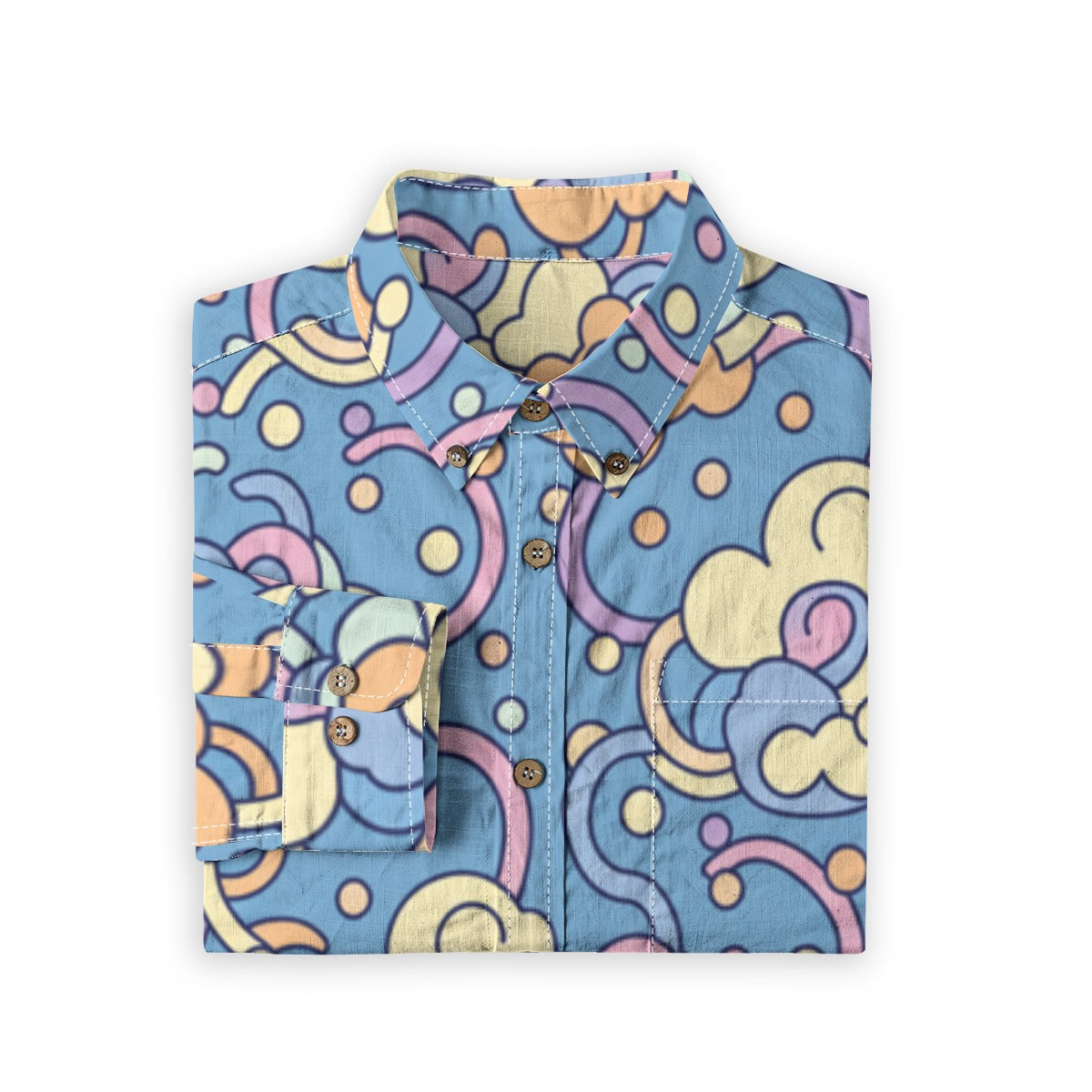 Men's Casual Lapel Long Sleeve Shirt|125GSM Cotton