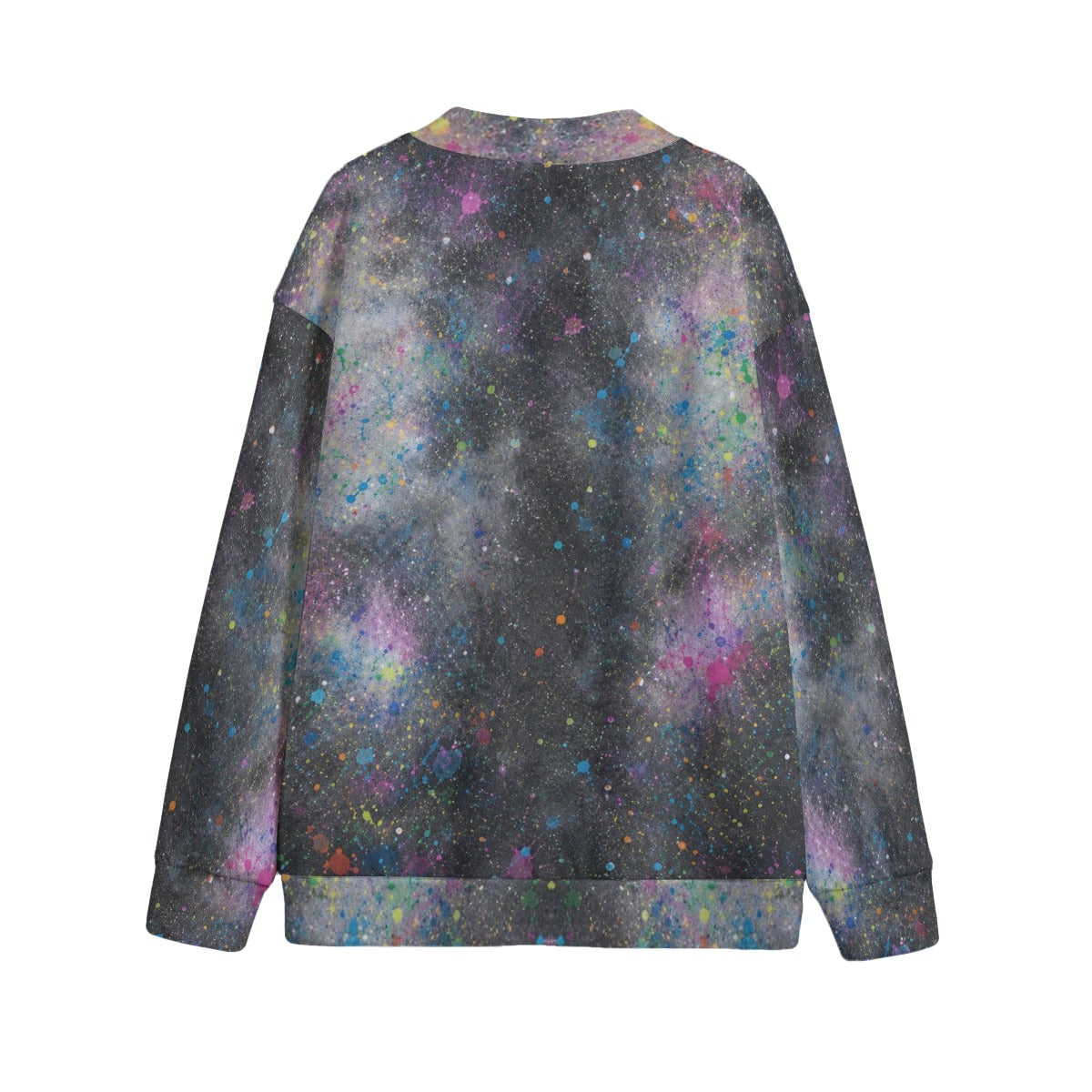 Unisex V-Neck Knitted-Fleece Button Cardigan - view 2