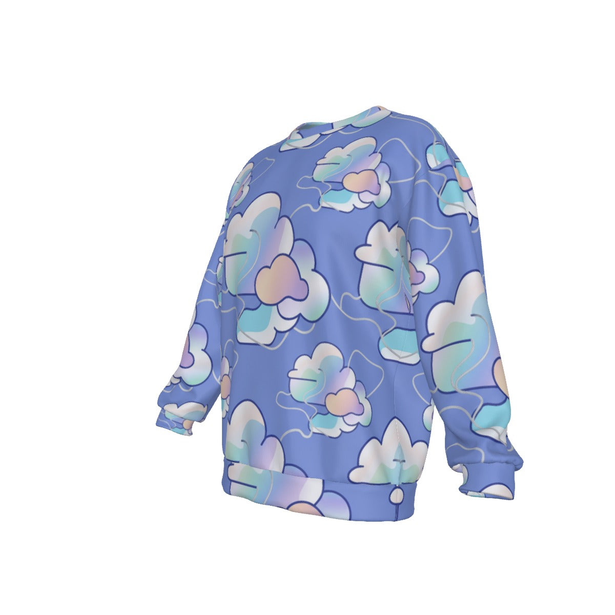 Men's Drop Shoulder Round Neck Long-Sleeved Sweatshirt