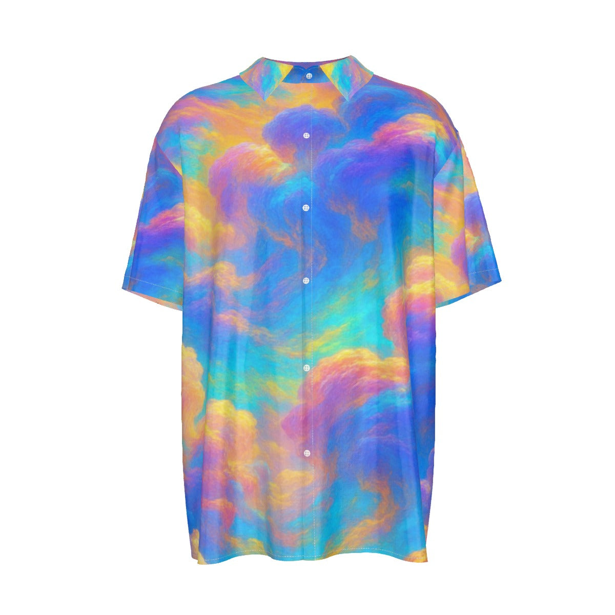 Men's Imitation Silk Short-Sleeved Shirt