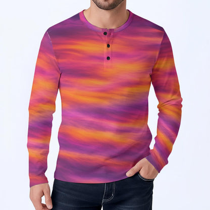 Men's Classic Long-Sleeve Henley Shirt
