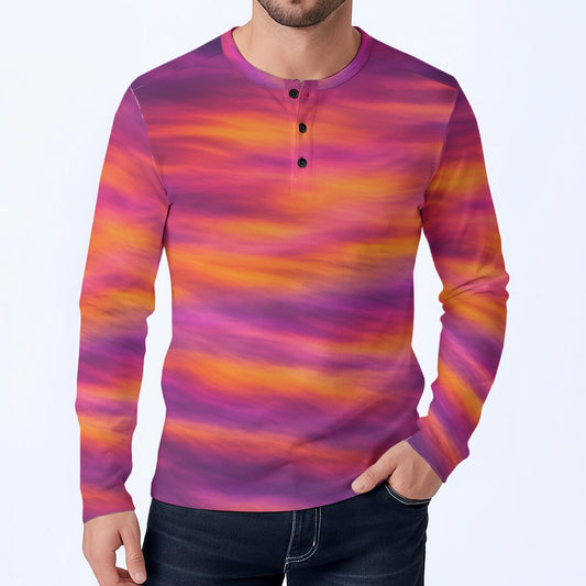 Men's Classic Long-Sleeve Henley Shirt