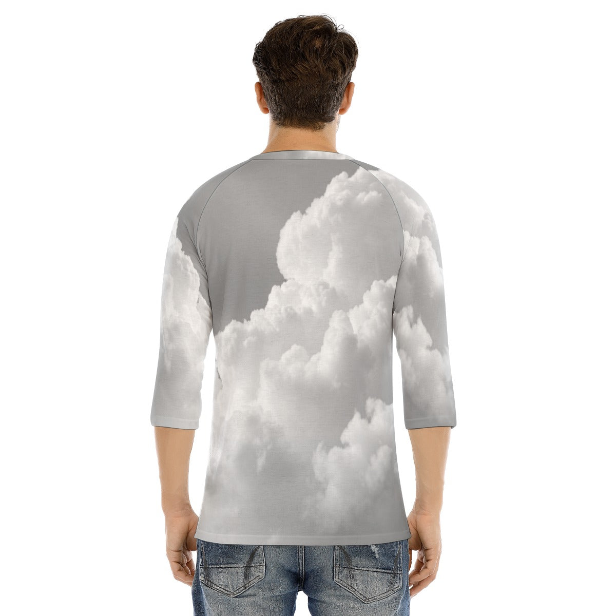 Men's Bracelet Sleeve T-shirt With Button Closure - view 4