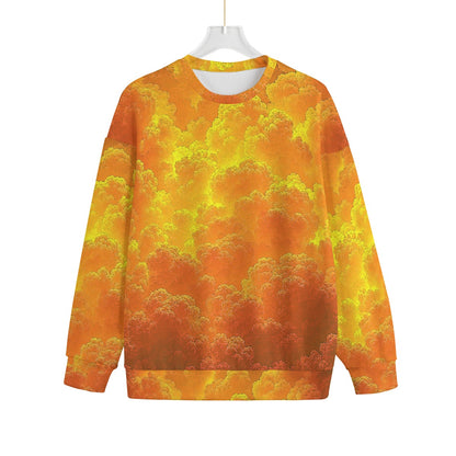Unisex Drop-shoulder Knitted Fleece Sweater - view 1
