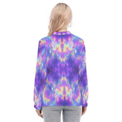 Women's Long Sleeve Blouse With Button Closure