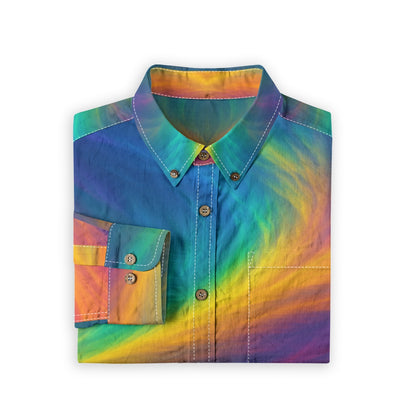 Men's Casual Lapel Long Sleeve Shirt|125GSM Cotton