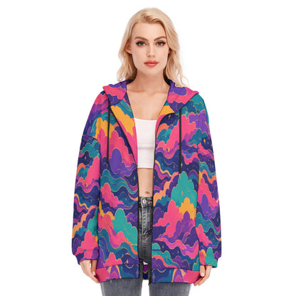 Women's Long Hoodie With Zipper Closure