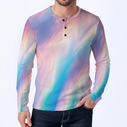 Men's Classic Long-Sleeve Henley Shirt