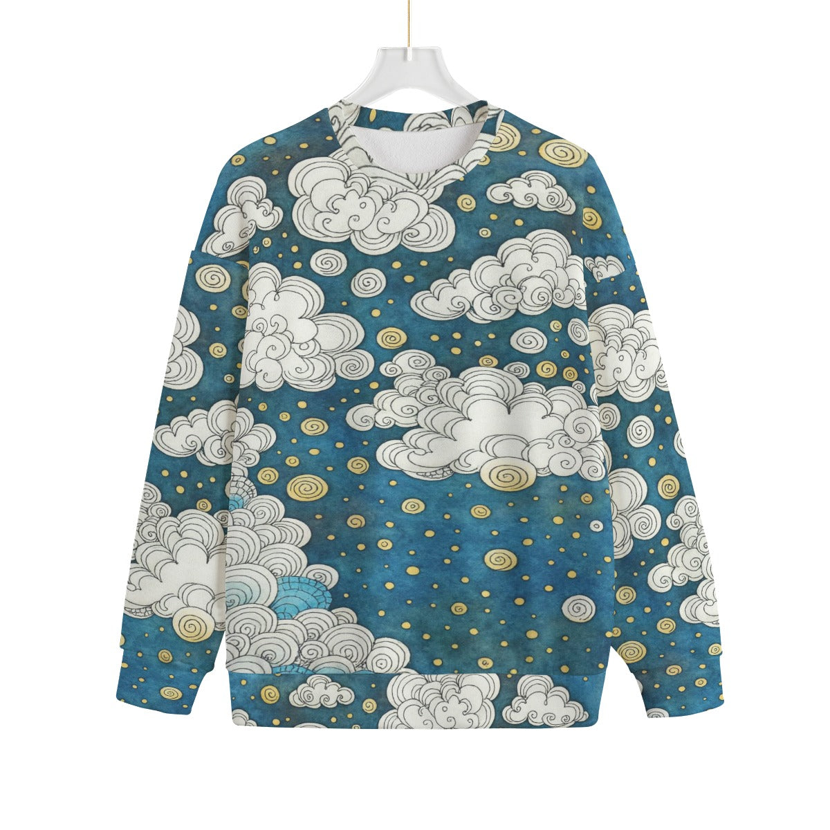Unisex Drop-shoulder Knitted Fleece Sweater - view 1