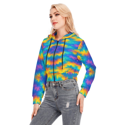 Women's Crop Top Hoodie With Zipper Closure