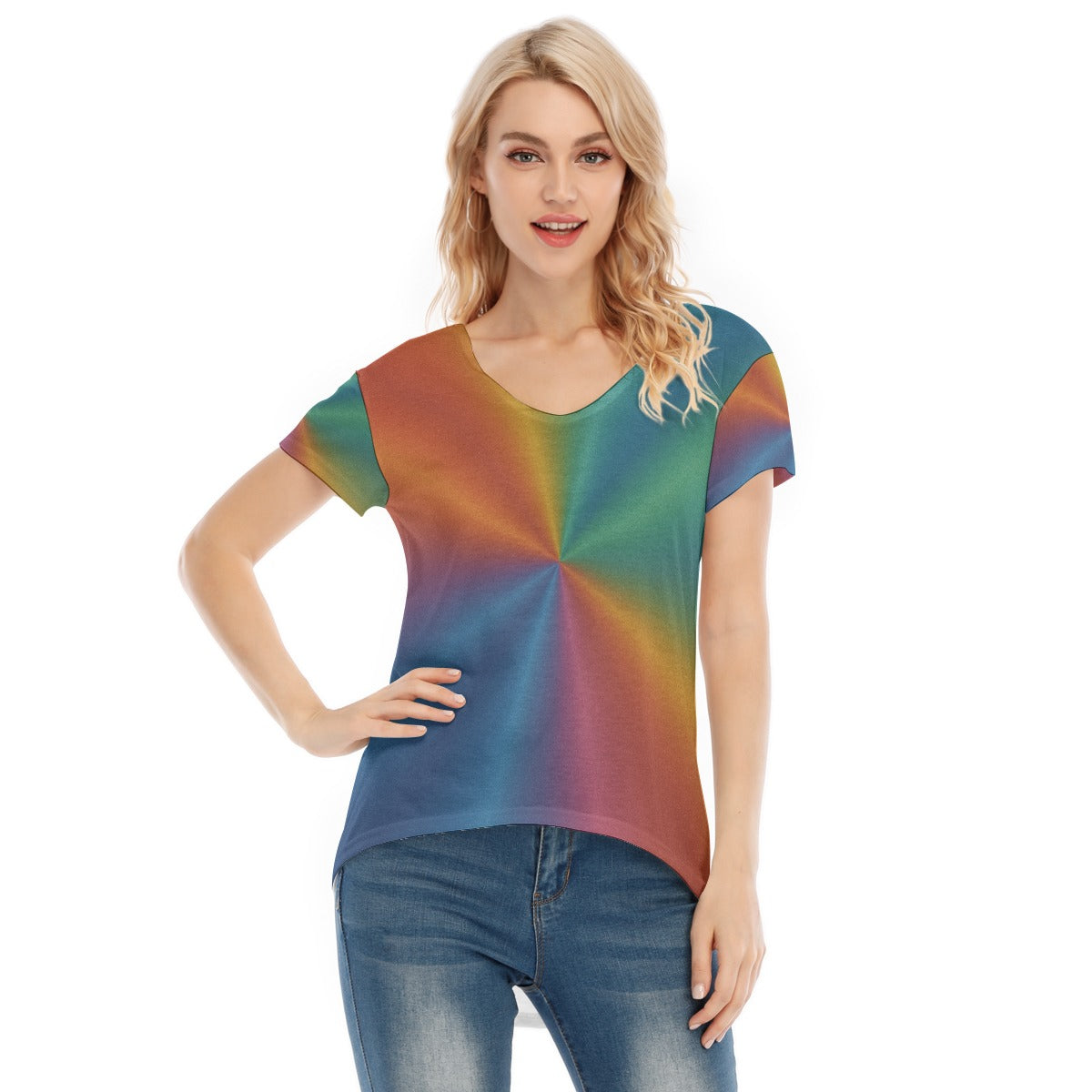Women's V-neck Short Sleeve T-shirt