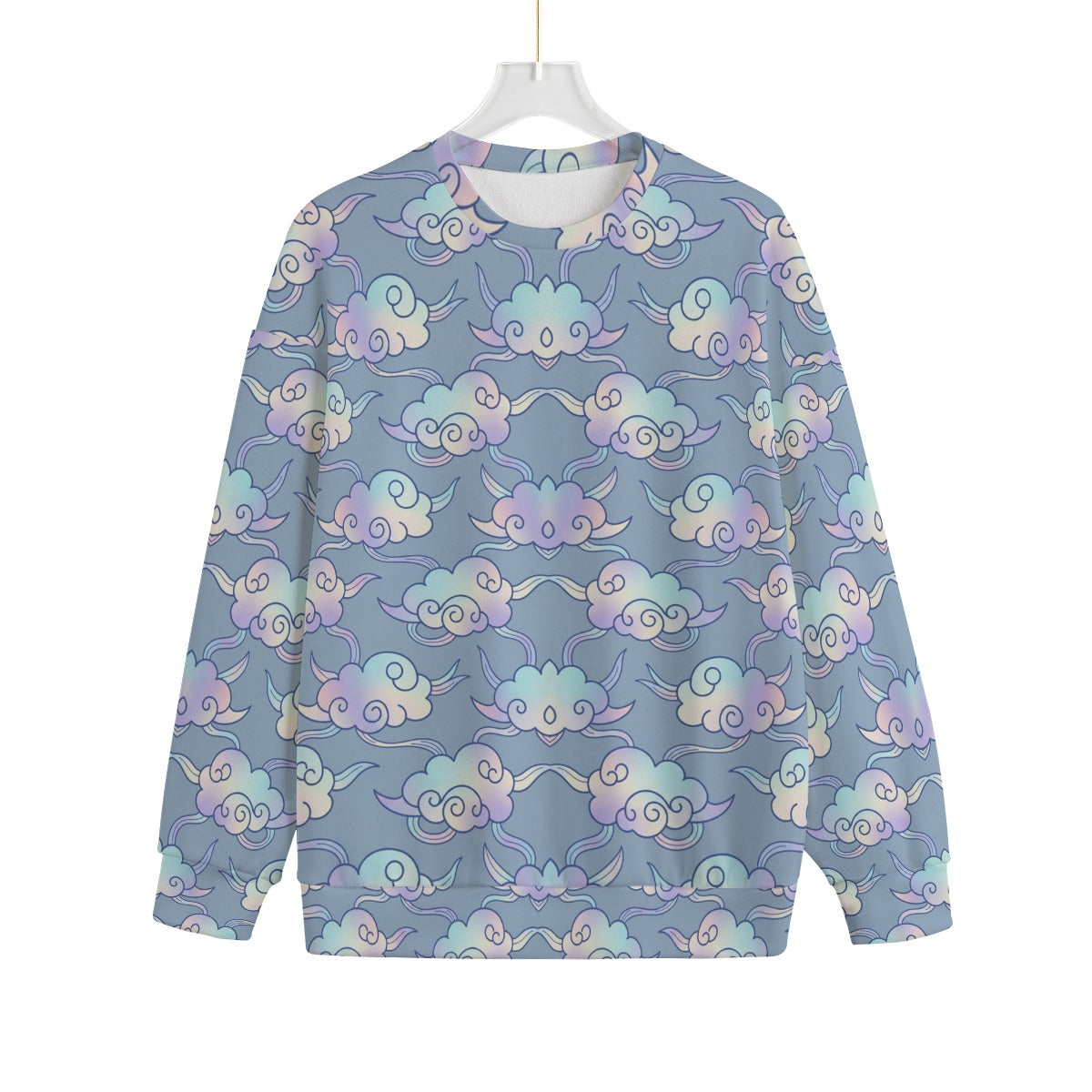 Unisex Drop-shoulder Knitted Fleece Sweater - view 1