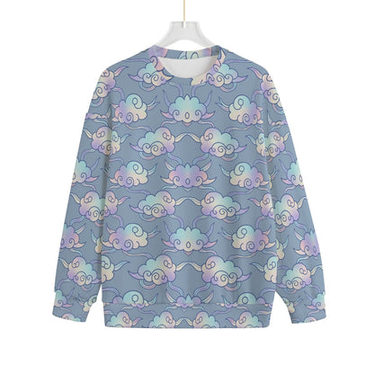 Unisex Drop-shoulder Knitted Fleece Sweater - view 1